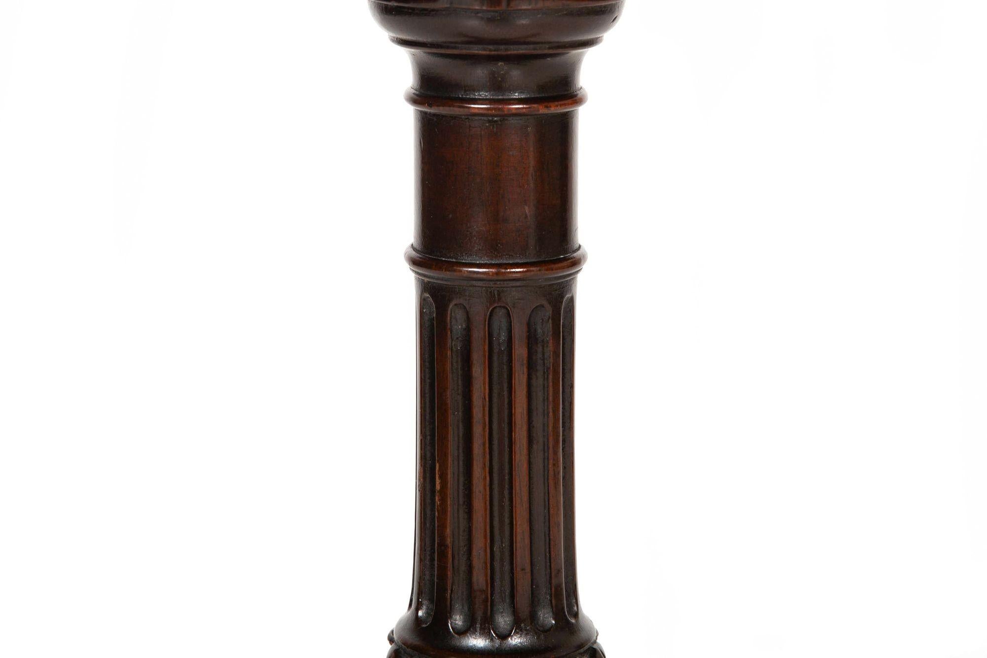 English George III Carved Mahogany Pie Crust Tilt Top Table ca. 1780 For Sale 12