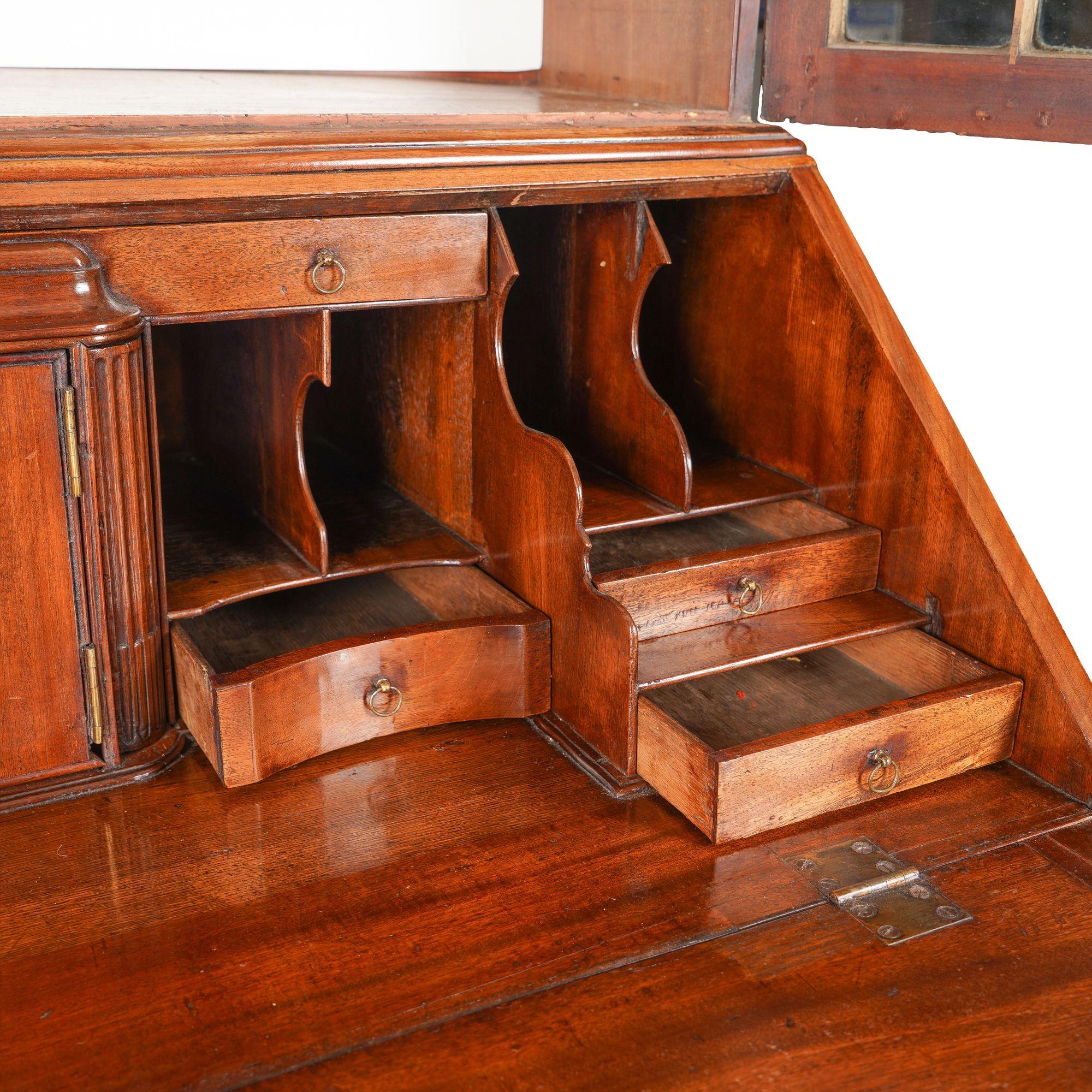 English George III Chippendale slant front secretary desk, c. 1770 4