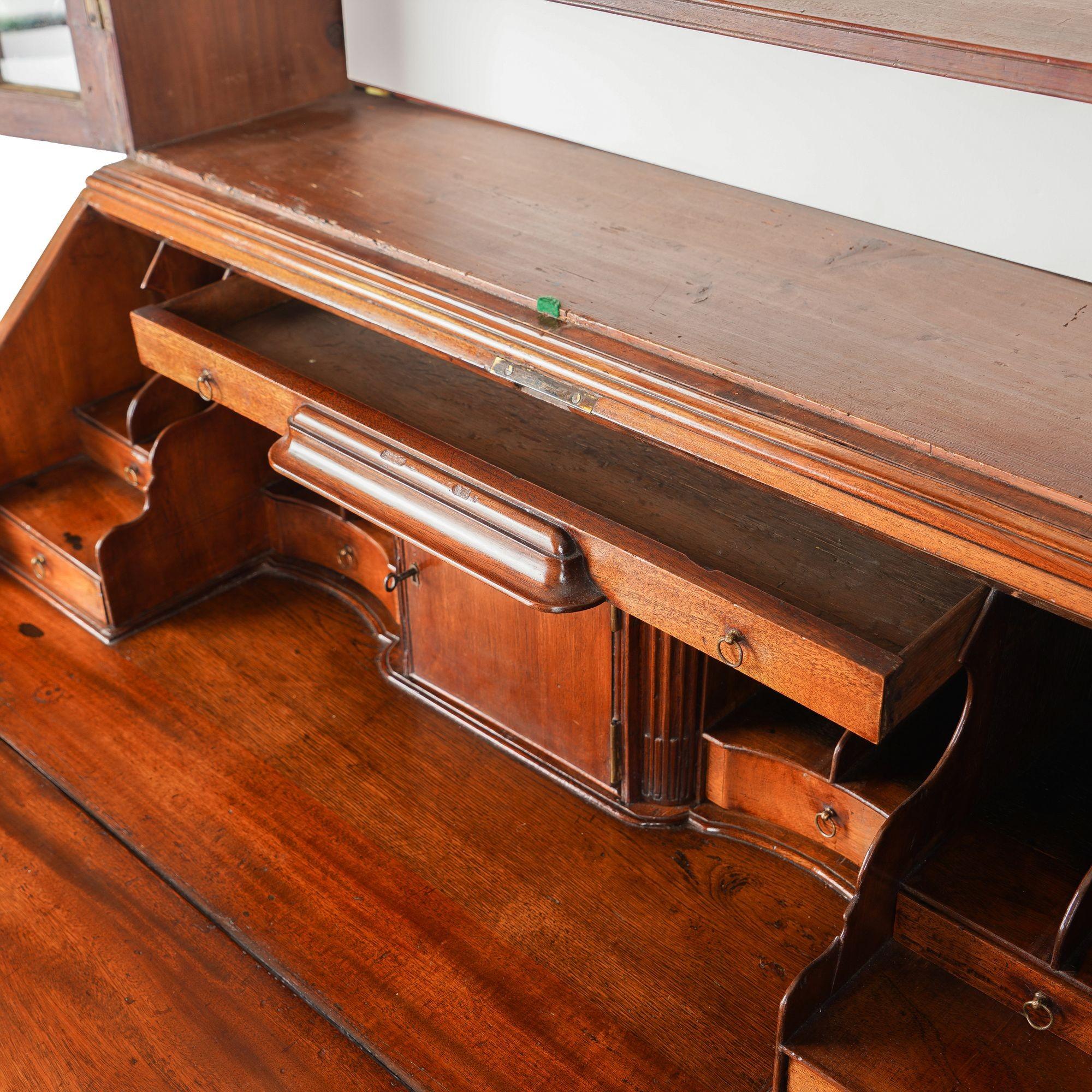 English George III Chippendale slant front secretary desk, c. 1770 5