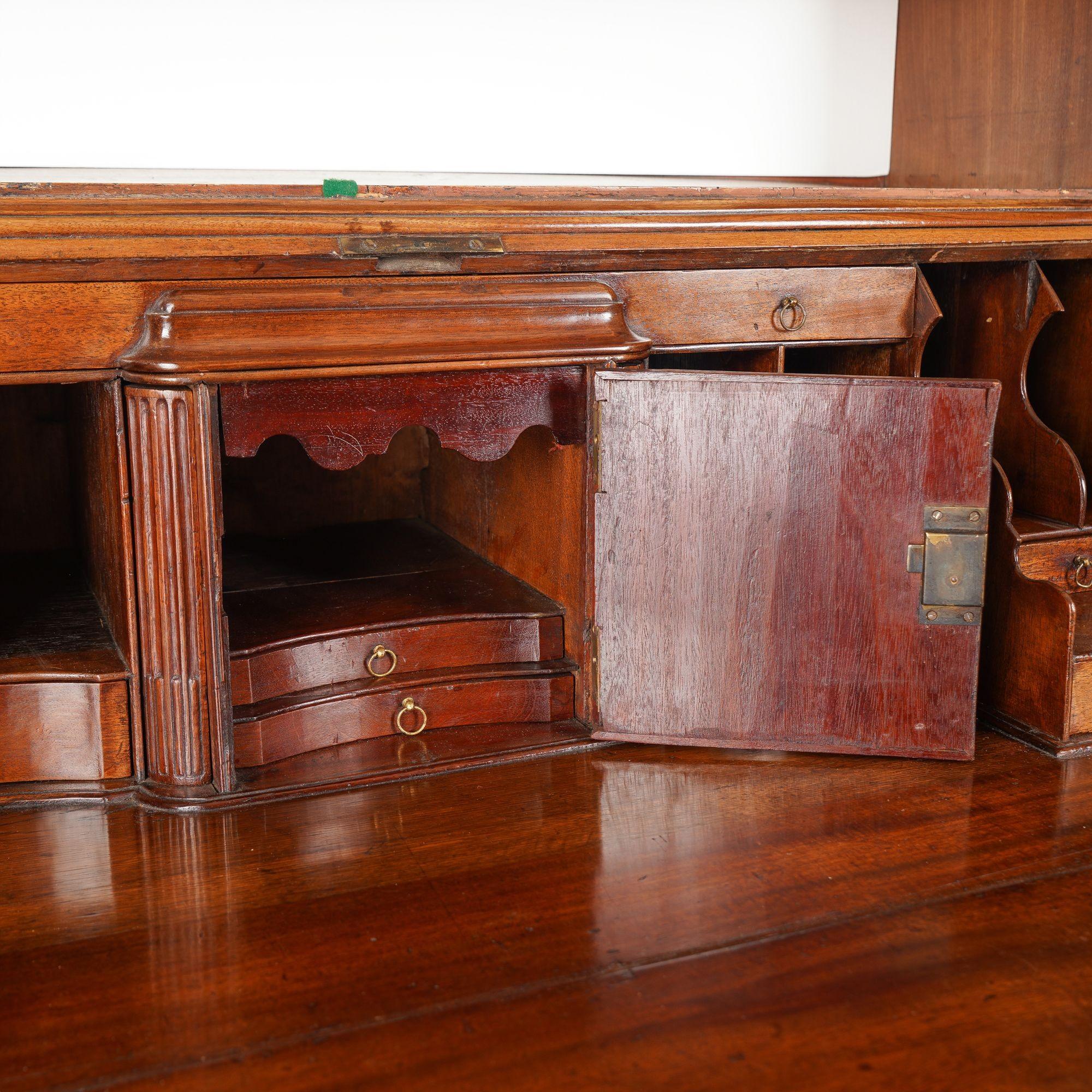 English George III Chippendale slant front secretary desk, c. 1770 6