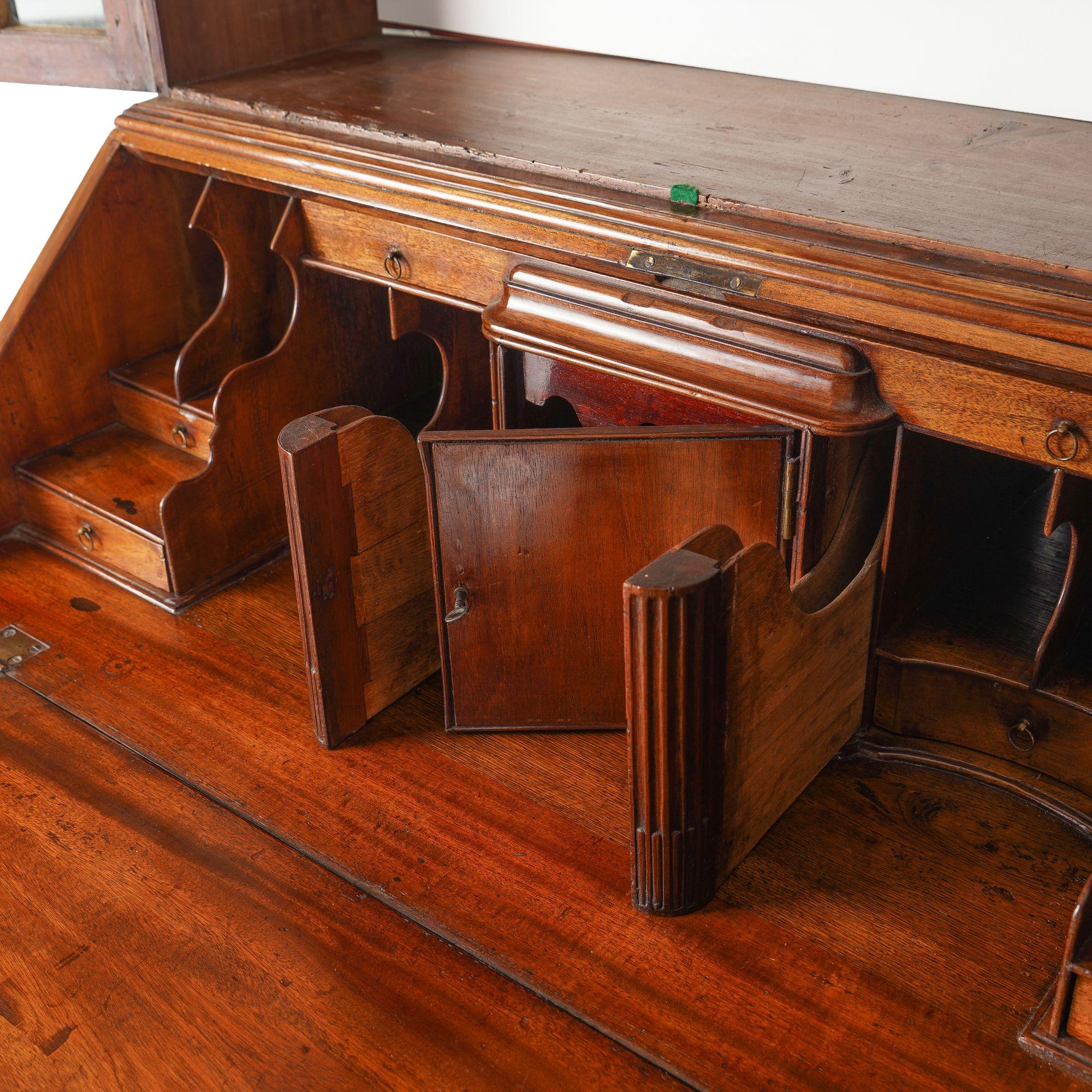 English George III Chippendale slant front secretary desk, c. 1770 8