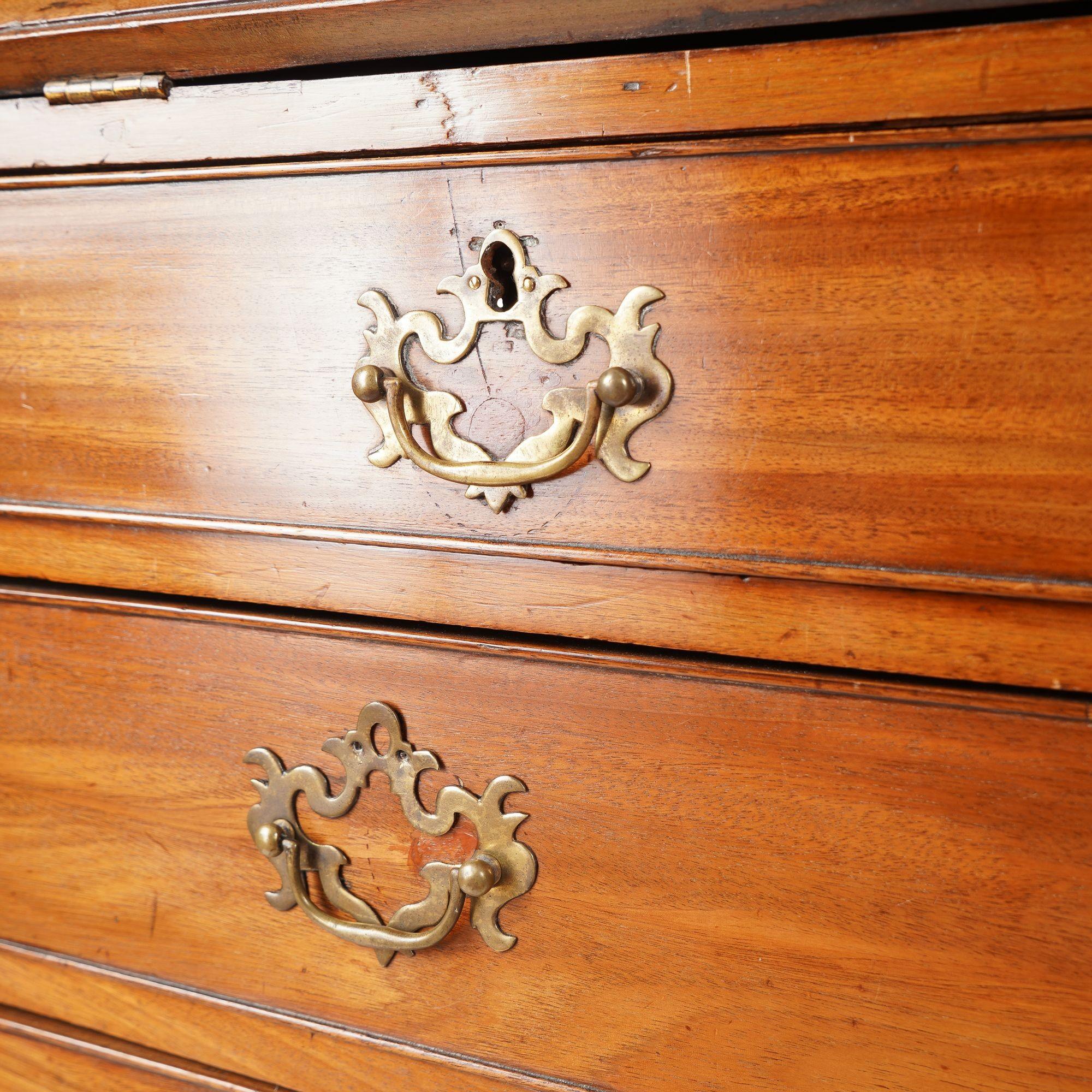 English George III Chippendale slant front secretary desk, c. 1770 10
