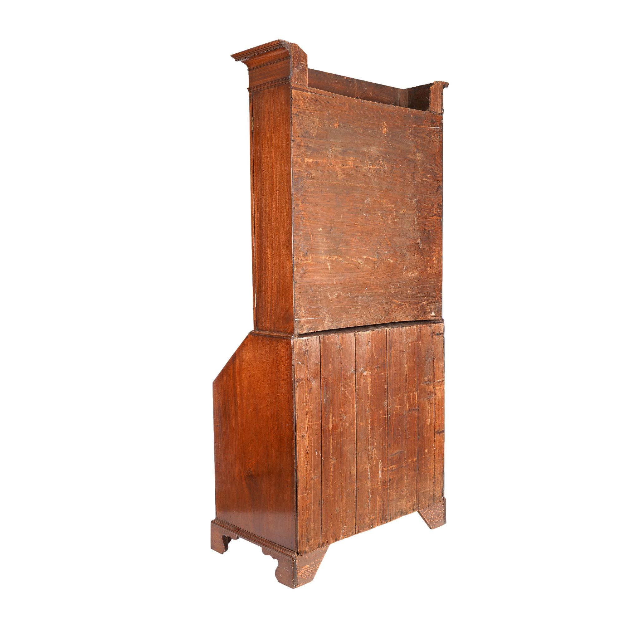 18th Century English George III Chippendale slant front secretary desk, c. 1770