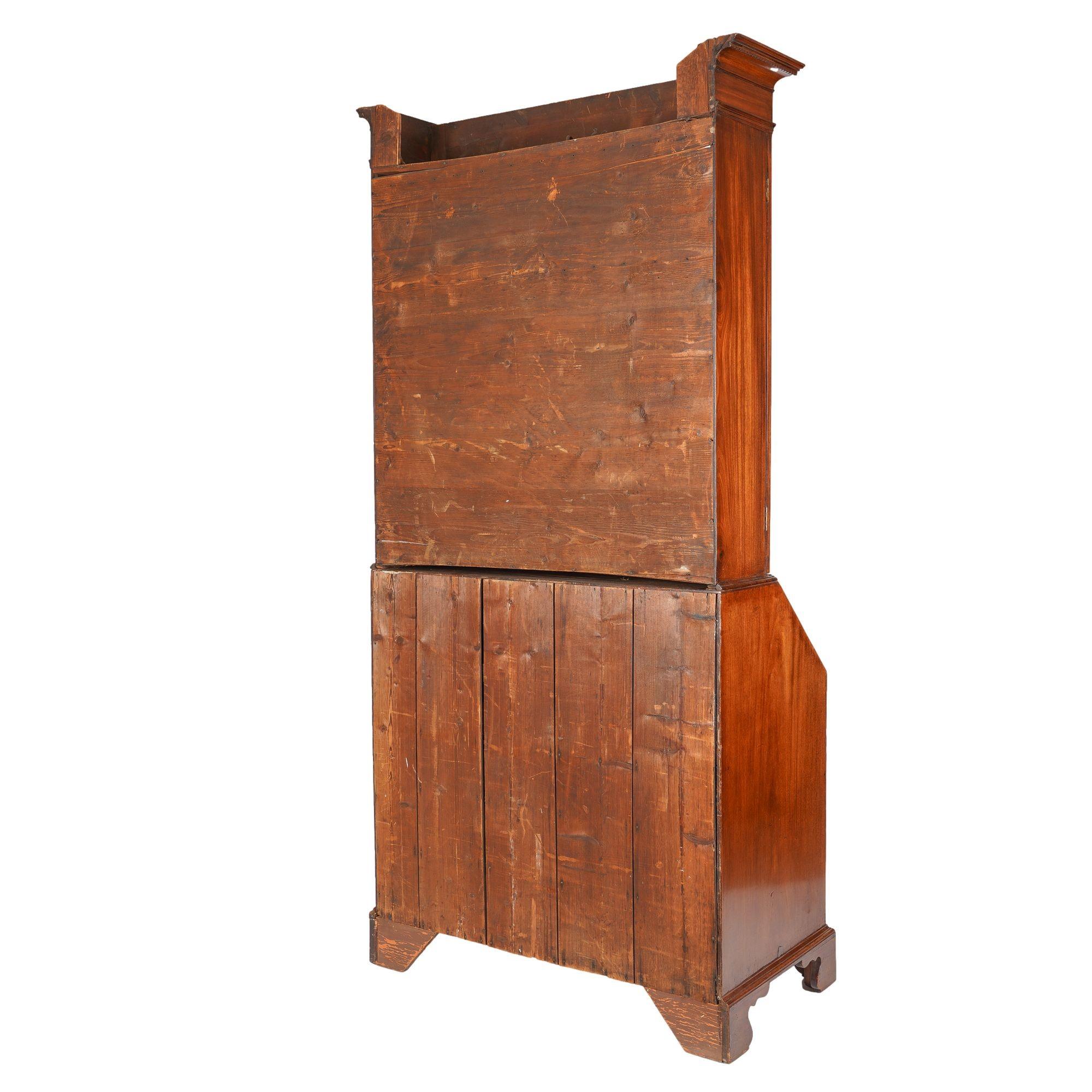 English George III Chippendale slant front secretary desk, c. 1770 1