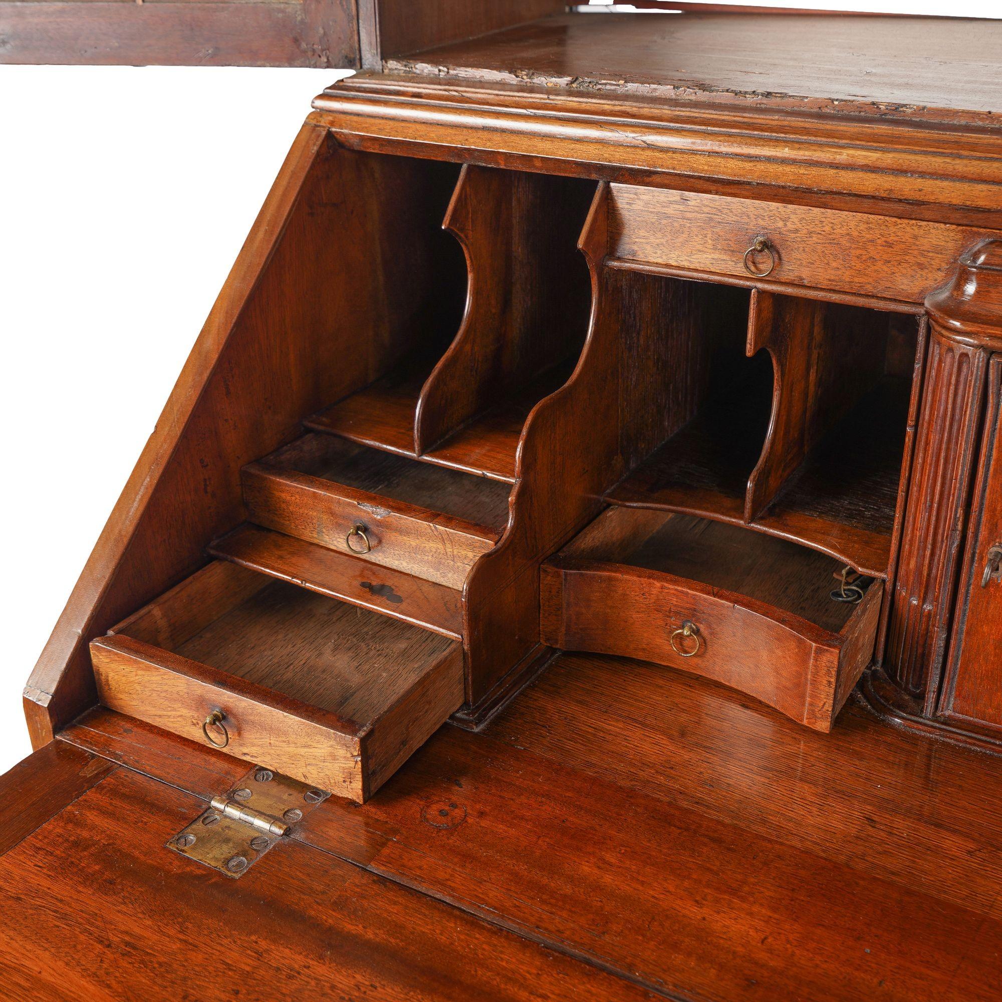 English George III Chippendale slant front secretary desk, c. 1770 3