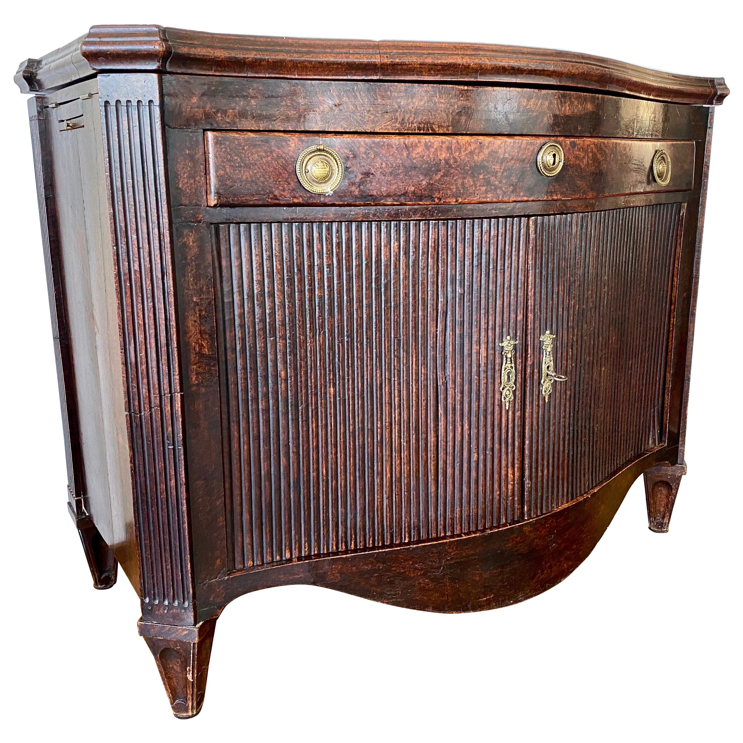 Dutch Burl Walnut Commode/Sideboard, Late 18th Century For Sale