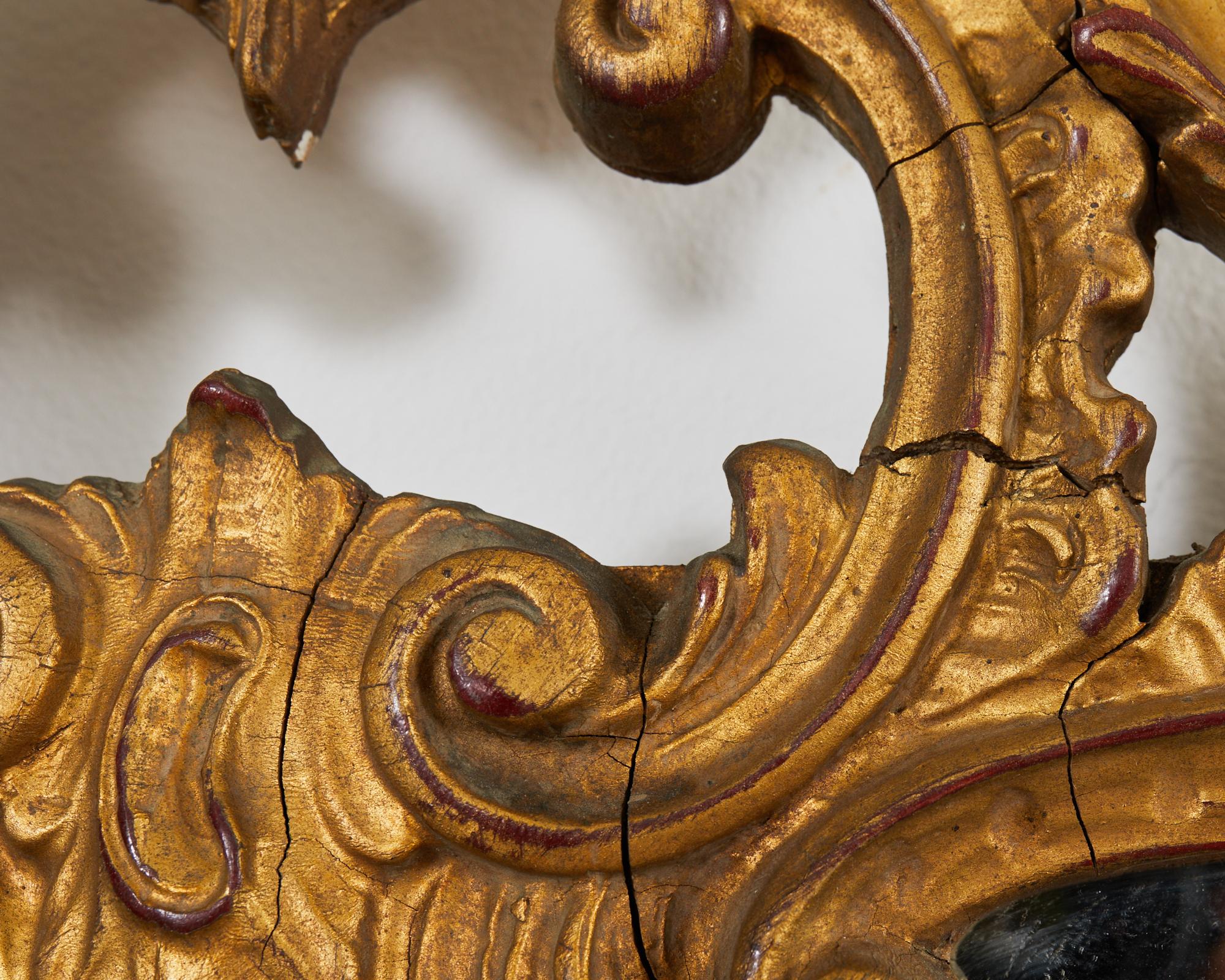 Miroir pagode en bois doré anglais George III de style Chippendale chinois en vente 6