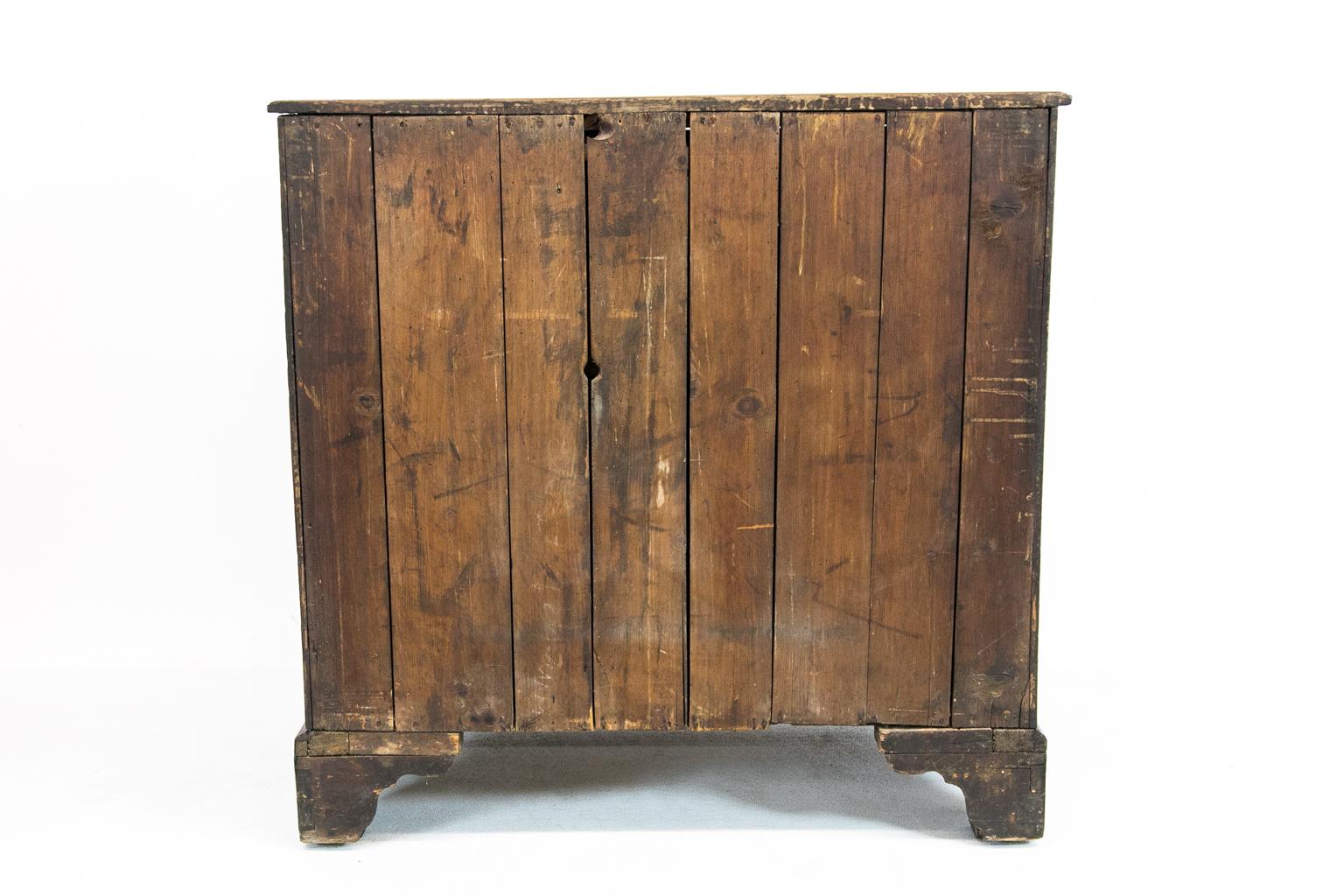  English Mahogany Five Drawer Chest For Sale 6