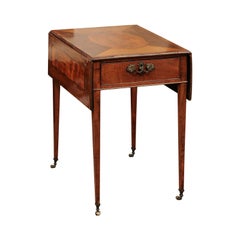 Antique English George III Inlaid Pembroke, circa 1790
