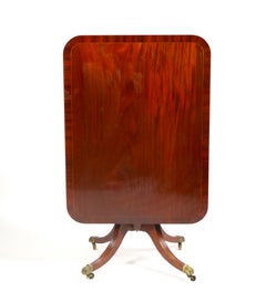 English George III Inlay Mahogany Wood Breakfast Tilt Top Table