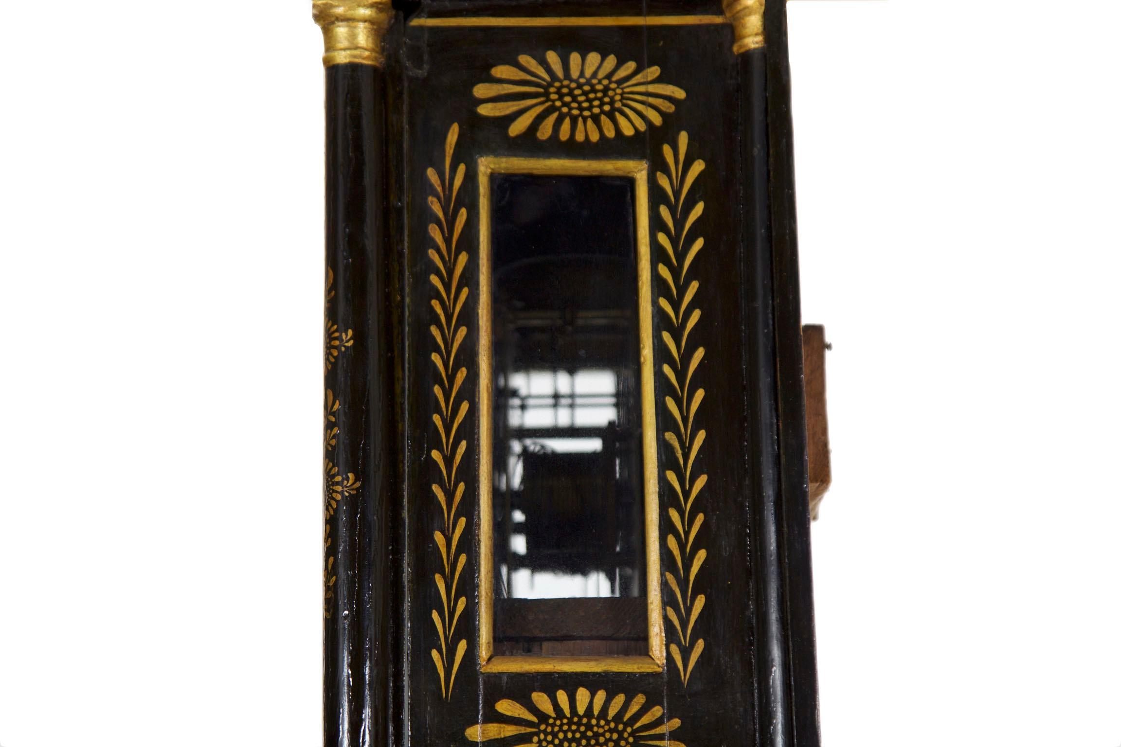 English George III Japanned Tall Longcase Clock, Daniel Keele, circa 1770 10