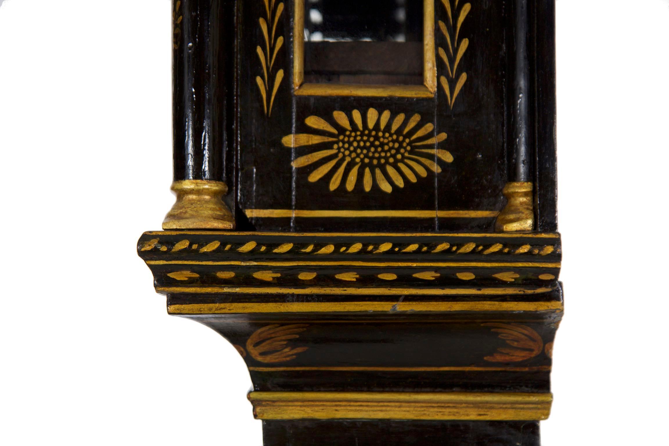 English George III Japanned Tall Longcase Clock, Daniel Keele, circa 1770 11