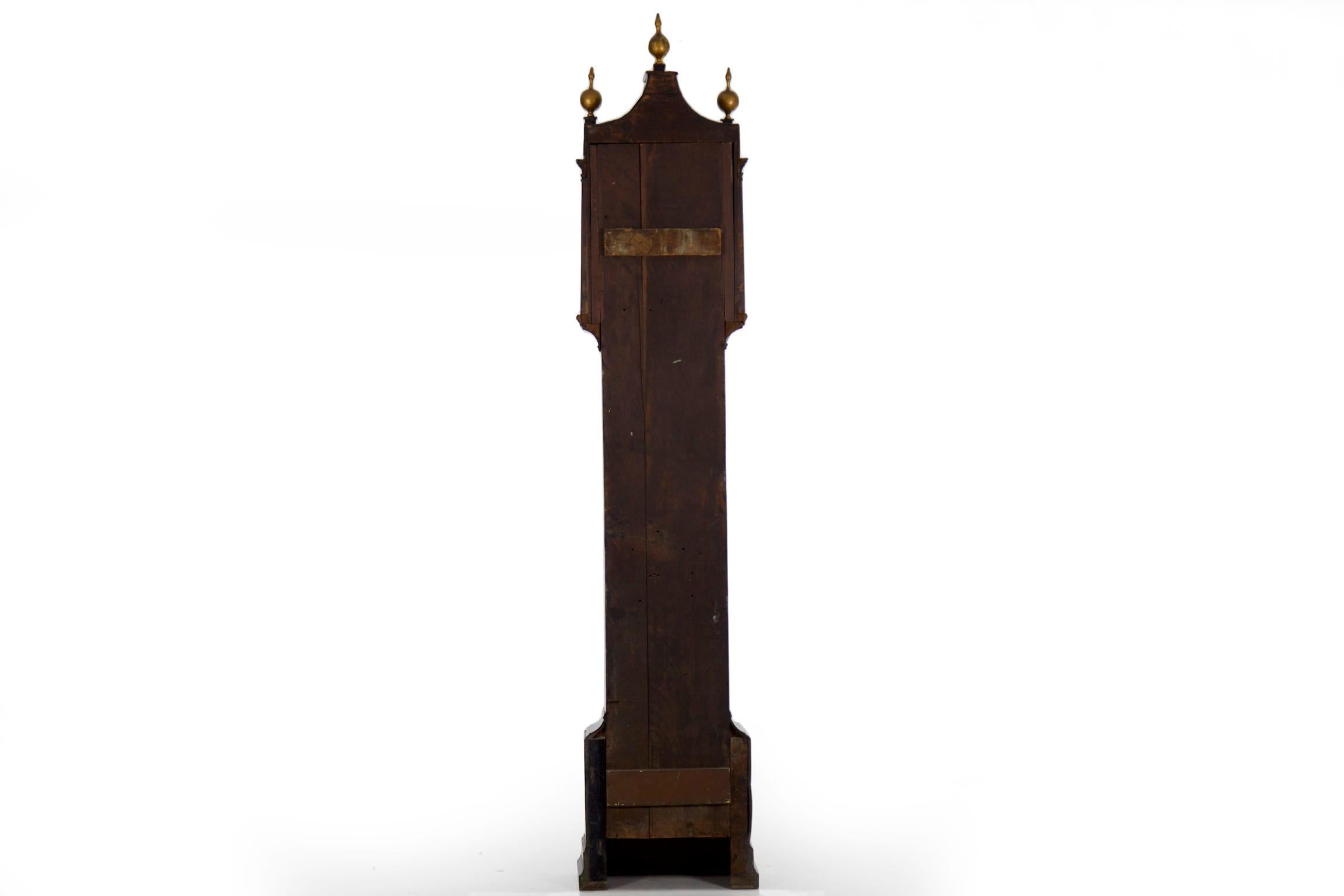 English George III Japanned Tall Longcase Clock, Daniel Keele, circa 1770 12