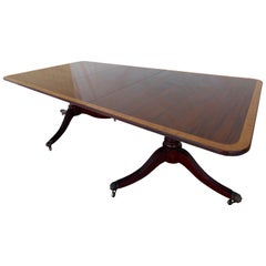 English George III Mahogany Banquet Dining Table, Early 19th Century