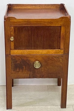 English George III Mahogany Bedside Cabinet Table, circa 1810