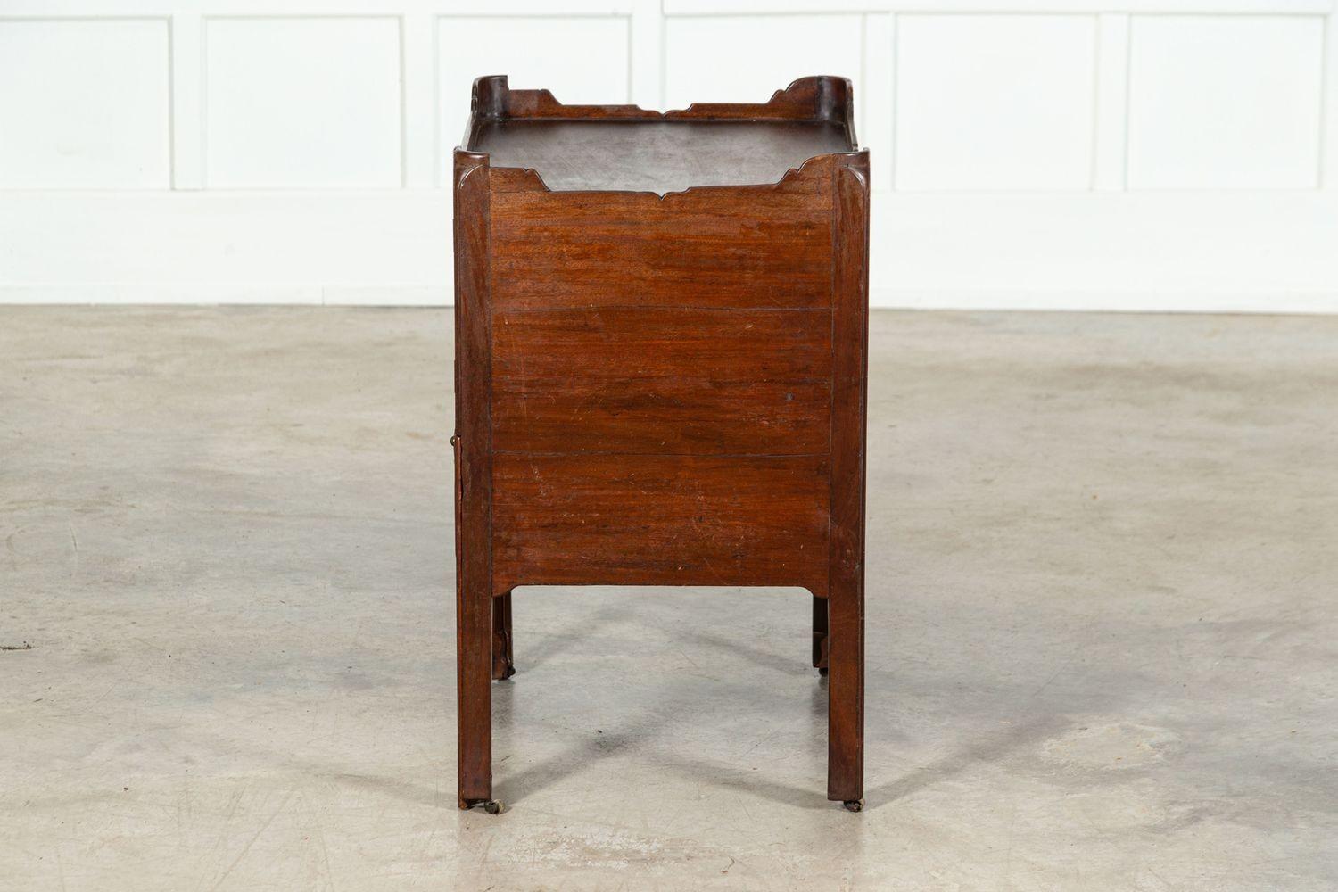 English George III Mahogany Bedside Chest For Sale 8