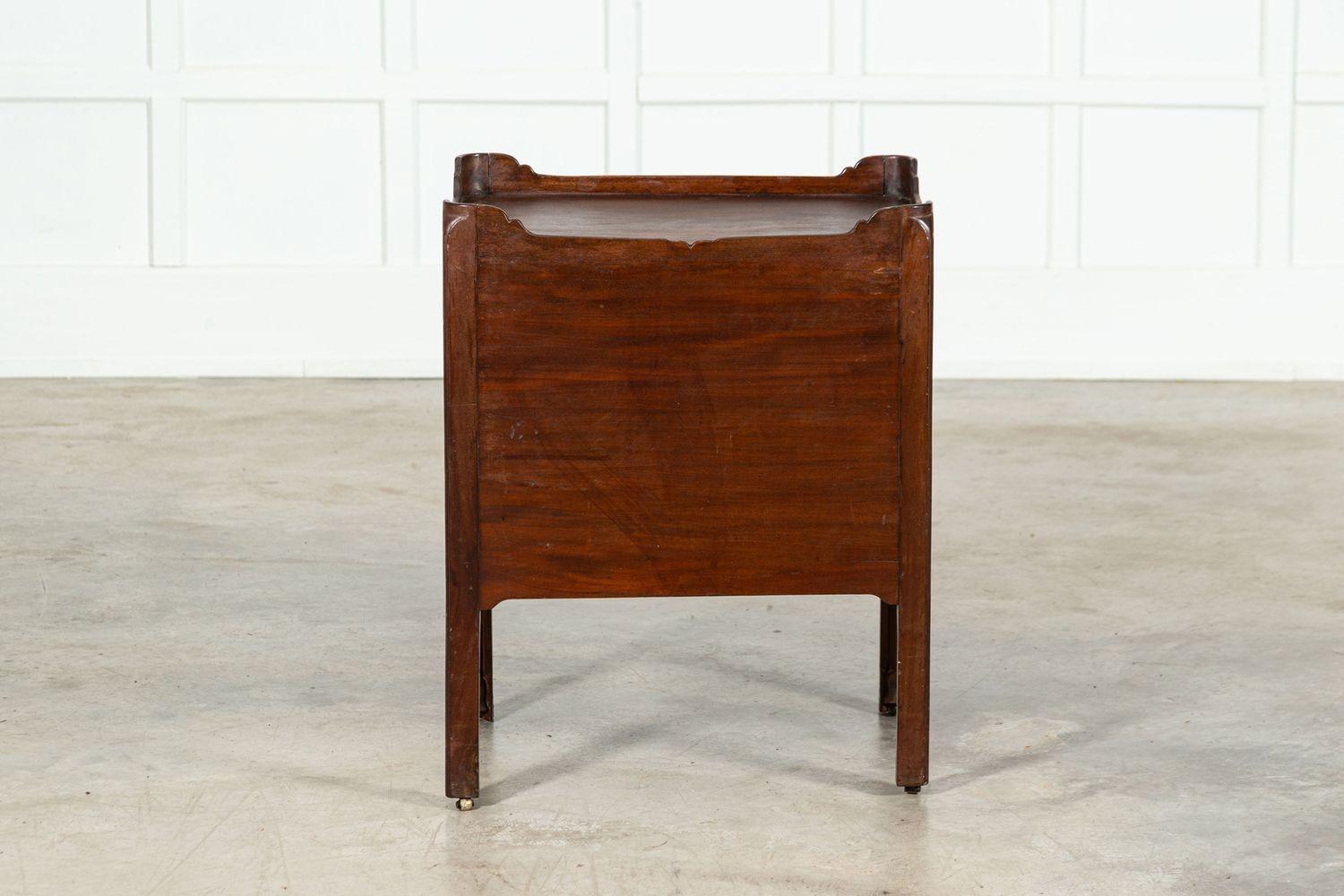 English George III Mahogany Bedside Chest For Sale 9