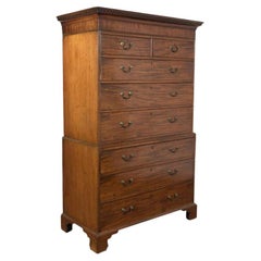 English George III Mahogany Chest on Chest