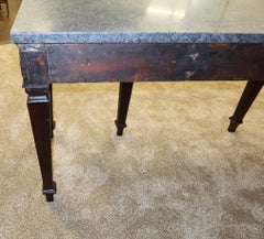 English George III Mahogany Console with Stone Top, Base, circa 1780