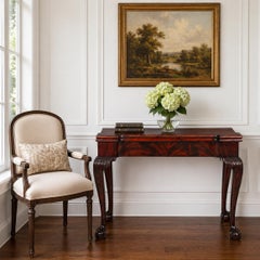 English George III Mahogany Gate Leg Card Game Table circa 1770
