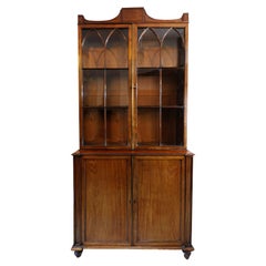 Antique English George III Mahogany Gillows Glazed Bookcase, circa 1780