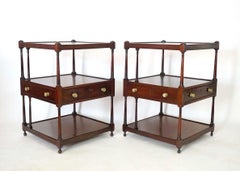 English George III Mahogany Library Stands or Étagères, Pair, circa 1805
