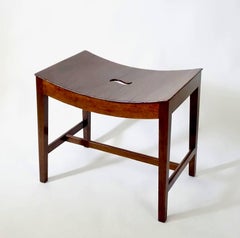 Englische Mahagoni-Sattelsitzbank aus George III., um 1790