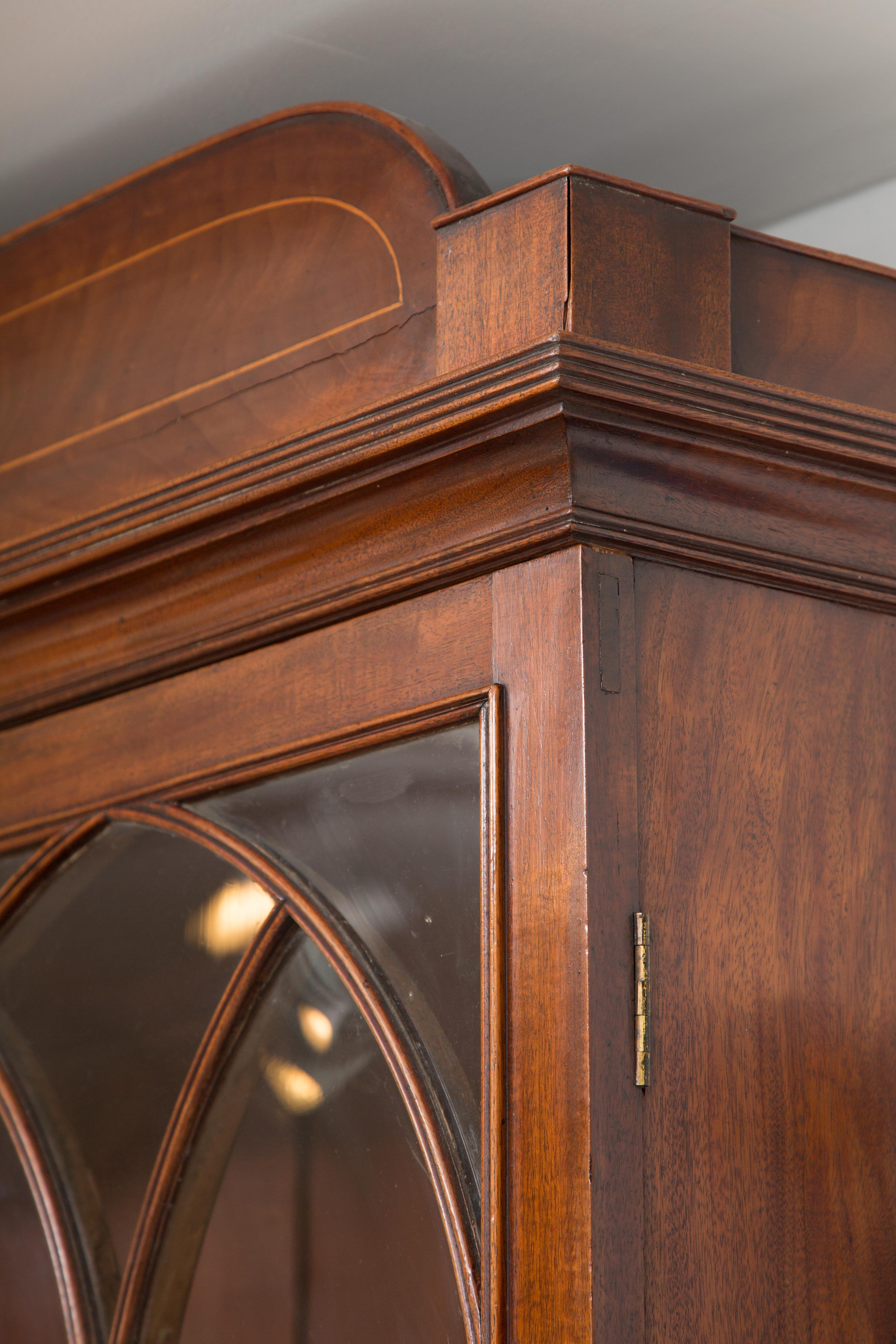 English George III Mahogany Secretary Bureau Bookcase 2