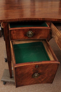 English George III Mahogany Serpentine Inlaid Sideboard, ca. 1790