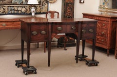 English George III Mahogany Sideboard with Satinwood Inlay, Late 18th Century
