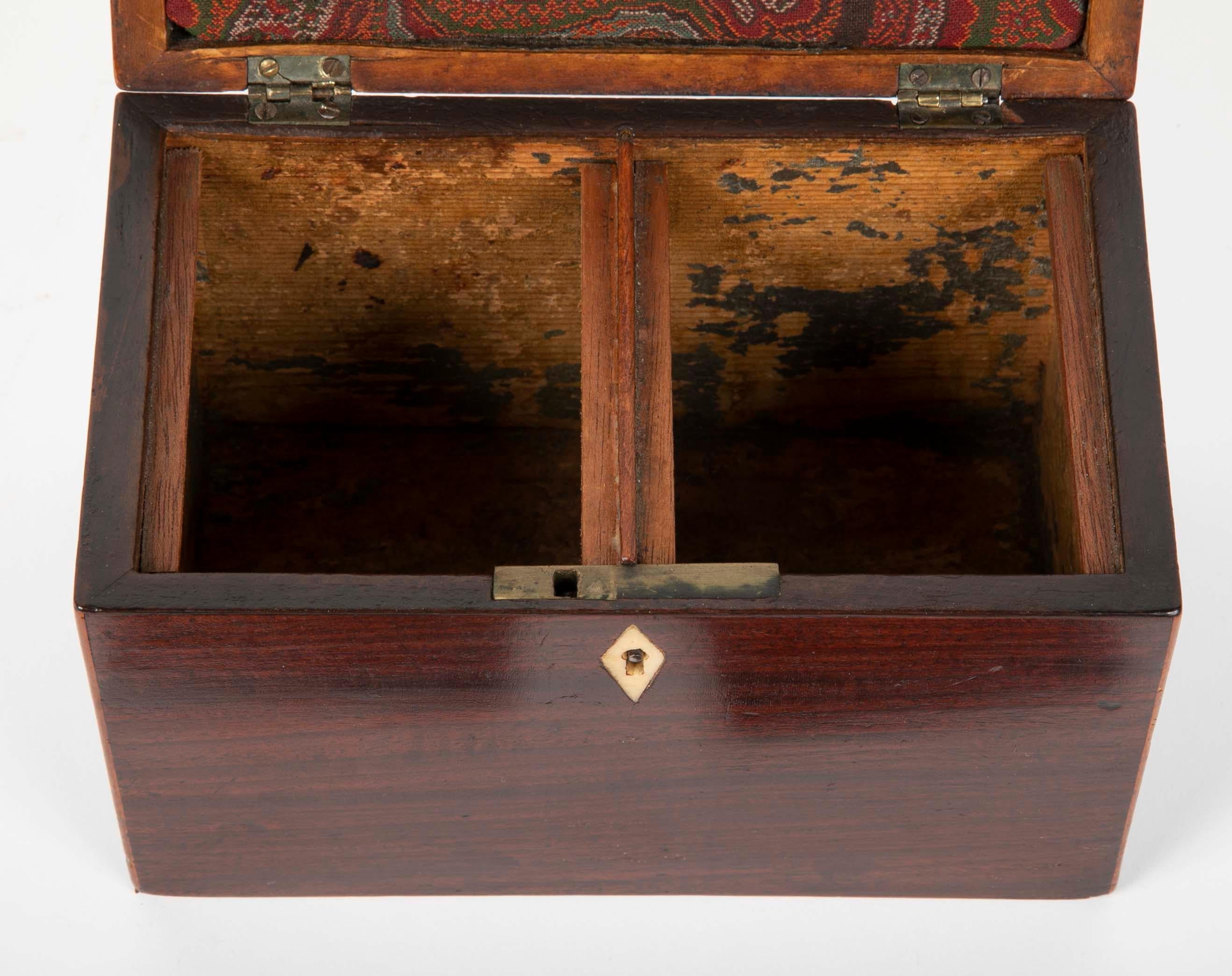 English George III Mahogany Tea Caddy 3