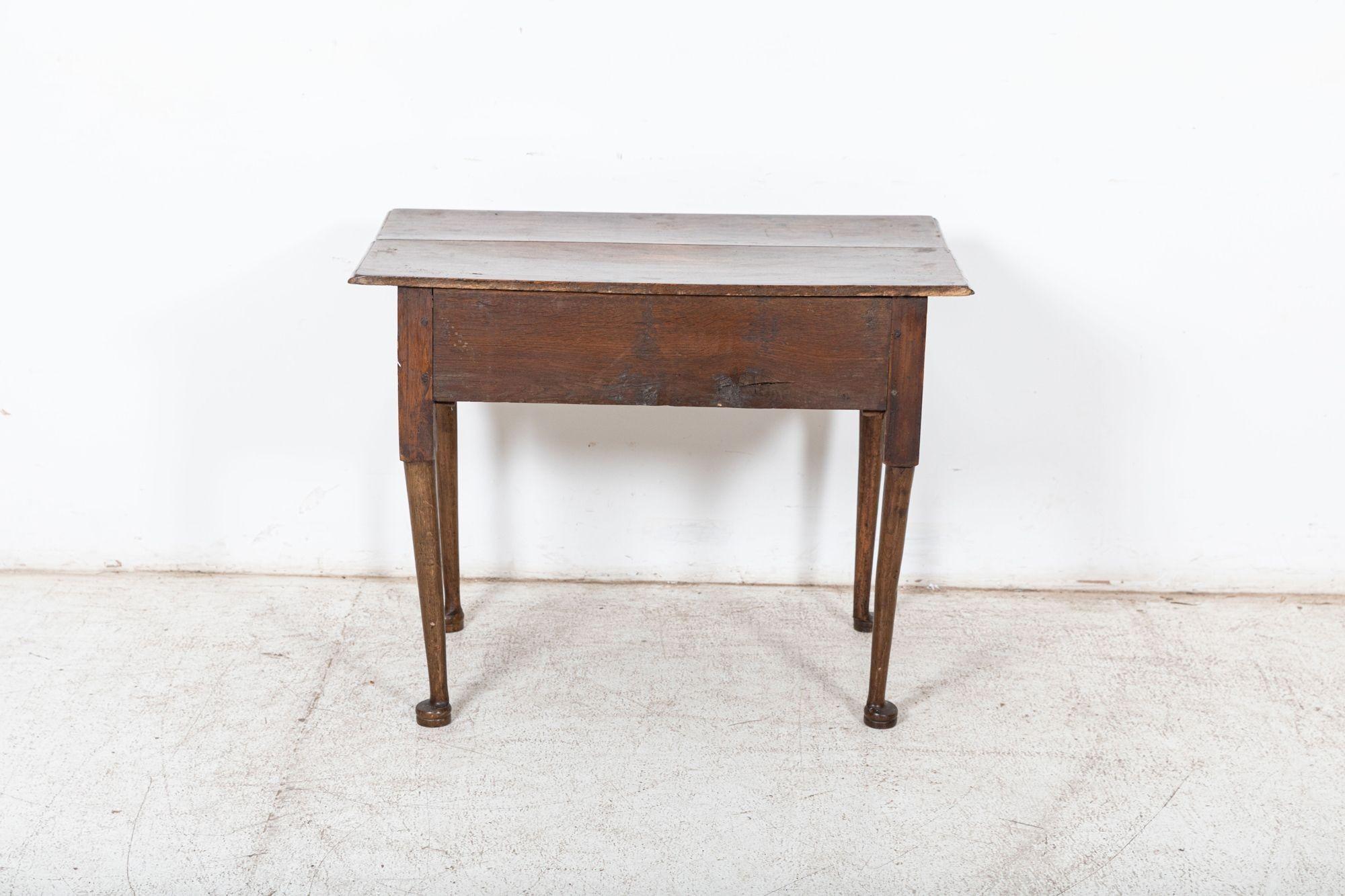 English George III Oak & Fruitwood Side Table / Low Boy 11