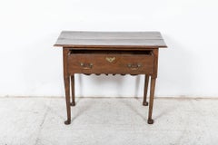 English George III Oak & Fruitwood Side Table / Low Boy