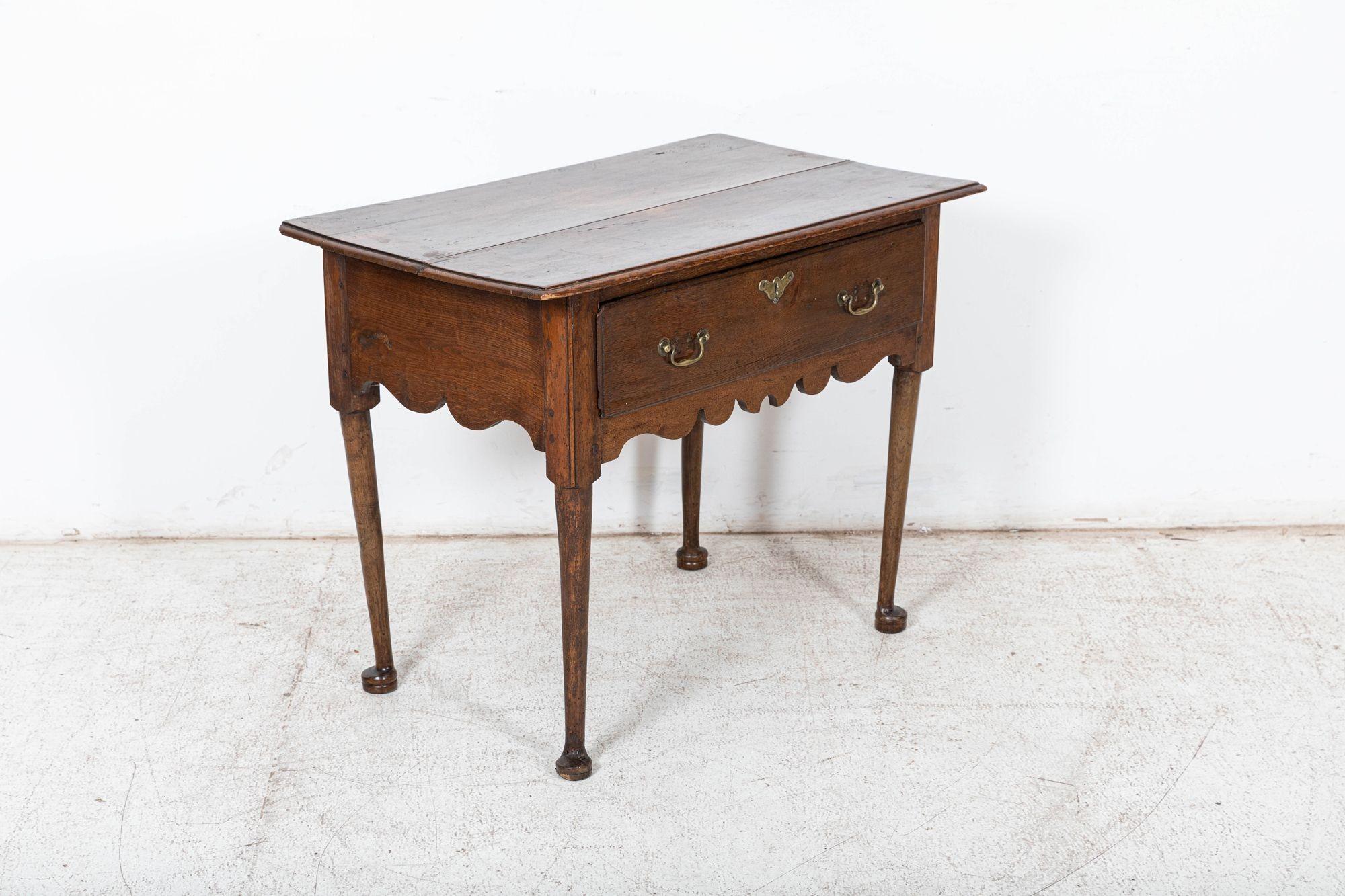 English George III Oak & Fruitwood Side Table / Low Boy In Good Condition In Staffordshire, GB