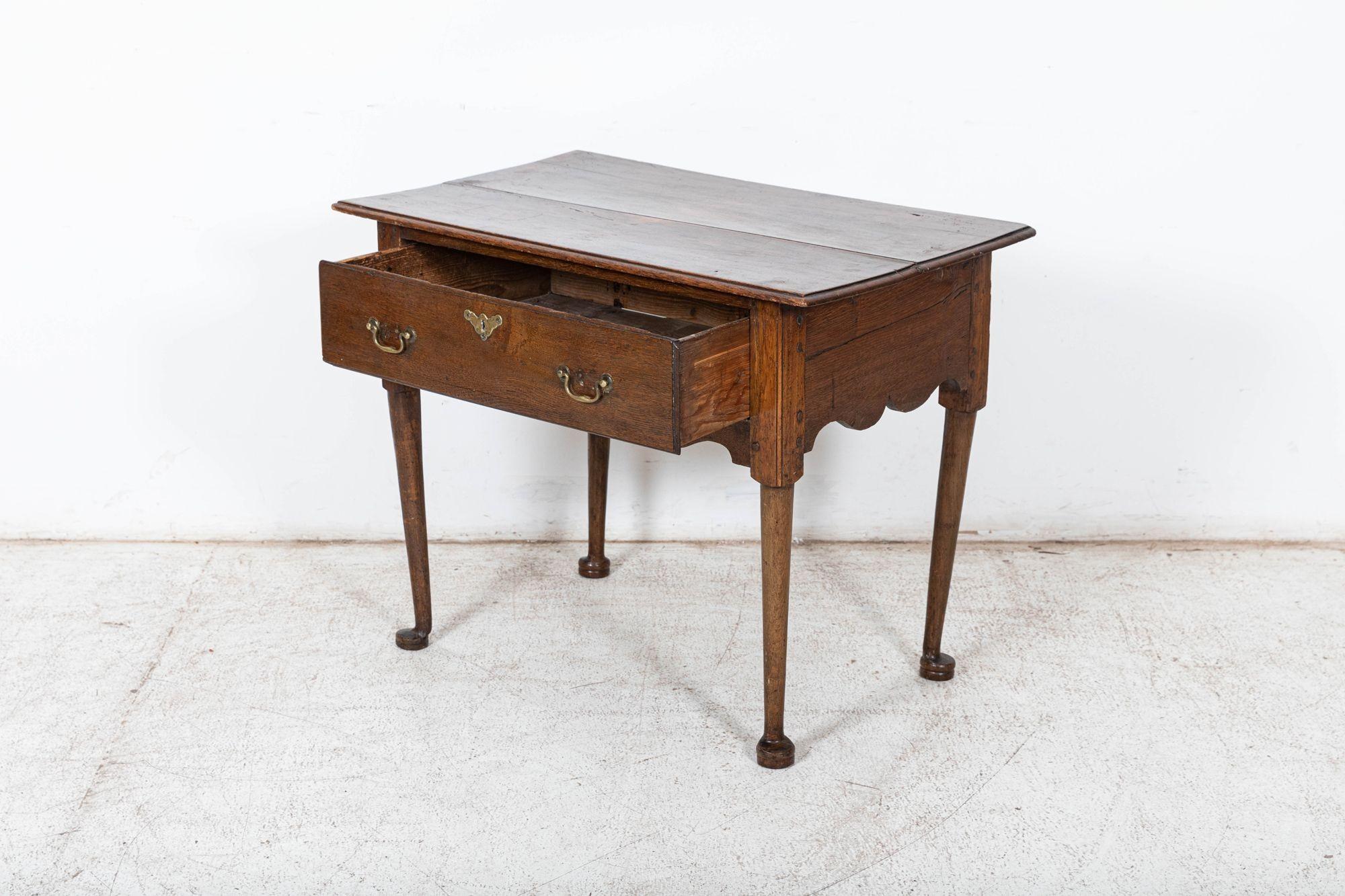 English George III Oak & Fruitwood Side Table / Low Boy 2