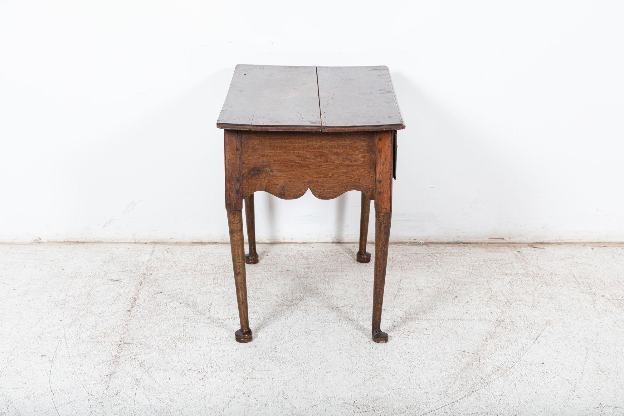 English George III Oak & Fruitwood Side Table / Low Boy 4