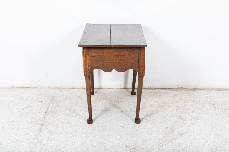 English George III Oak & Fruitwood Side Table / Low Boy For Sale 5