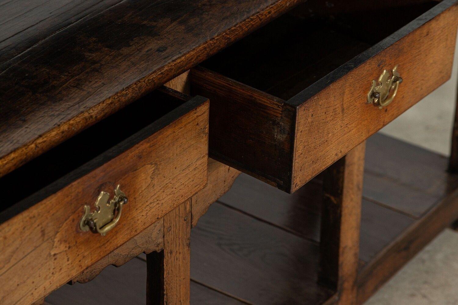 English George III Oak Potboard Dresser For Sale 7