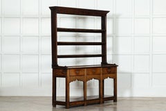 English George III Oak Potboard Dresser