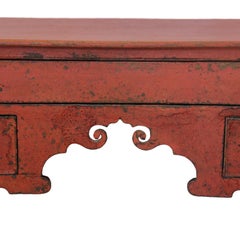 English George III Painted Chippendale Style Lowboy, circa 1760