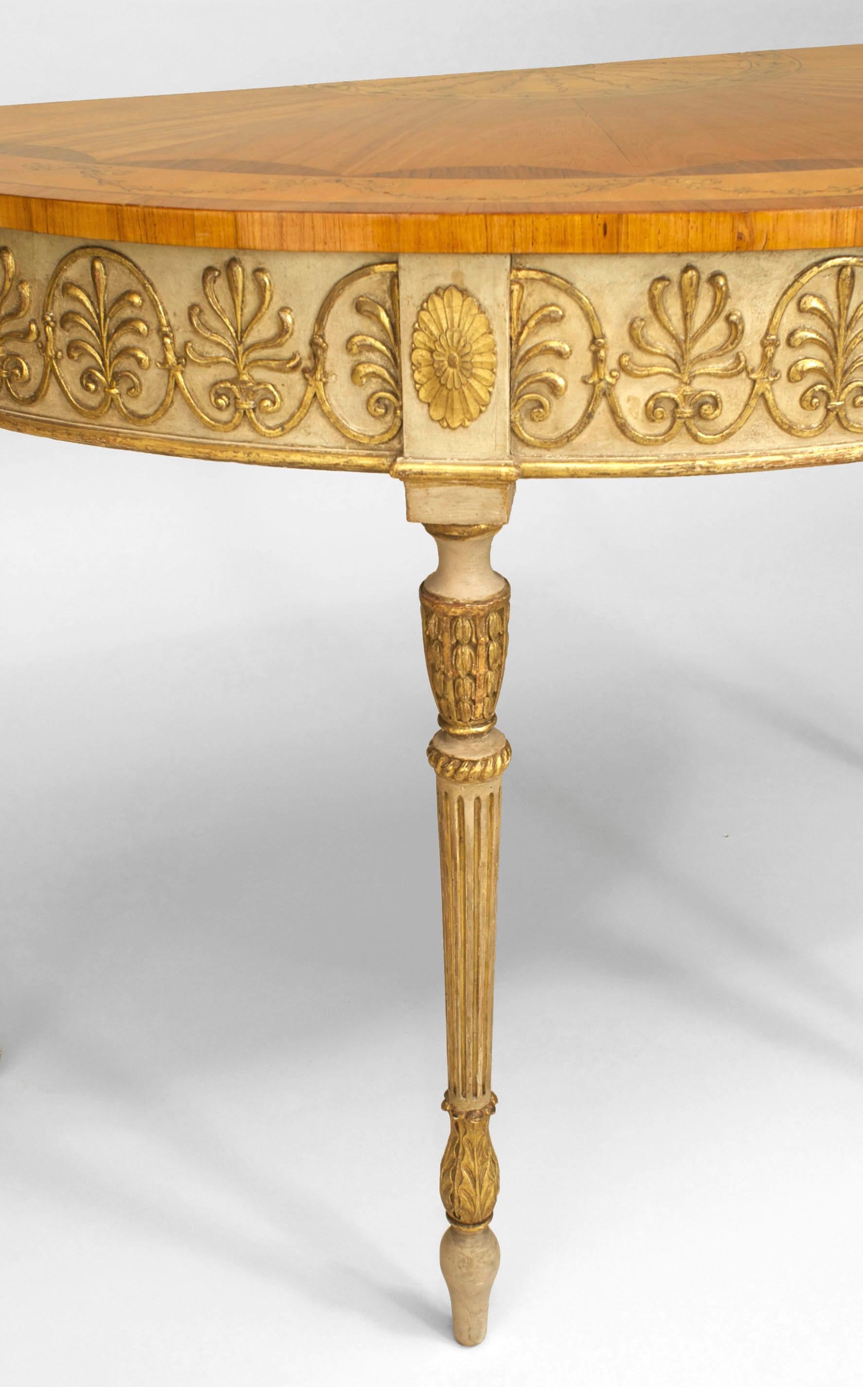 English George III Painted and Gilt Console Table In Good Condition For Sale In New York, NY