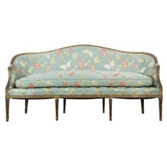 English George III Period Antique Canapé Sofa in Early Paint, circa 1780