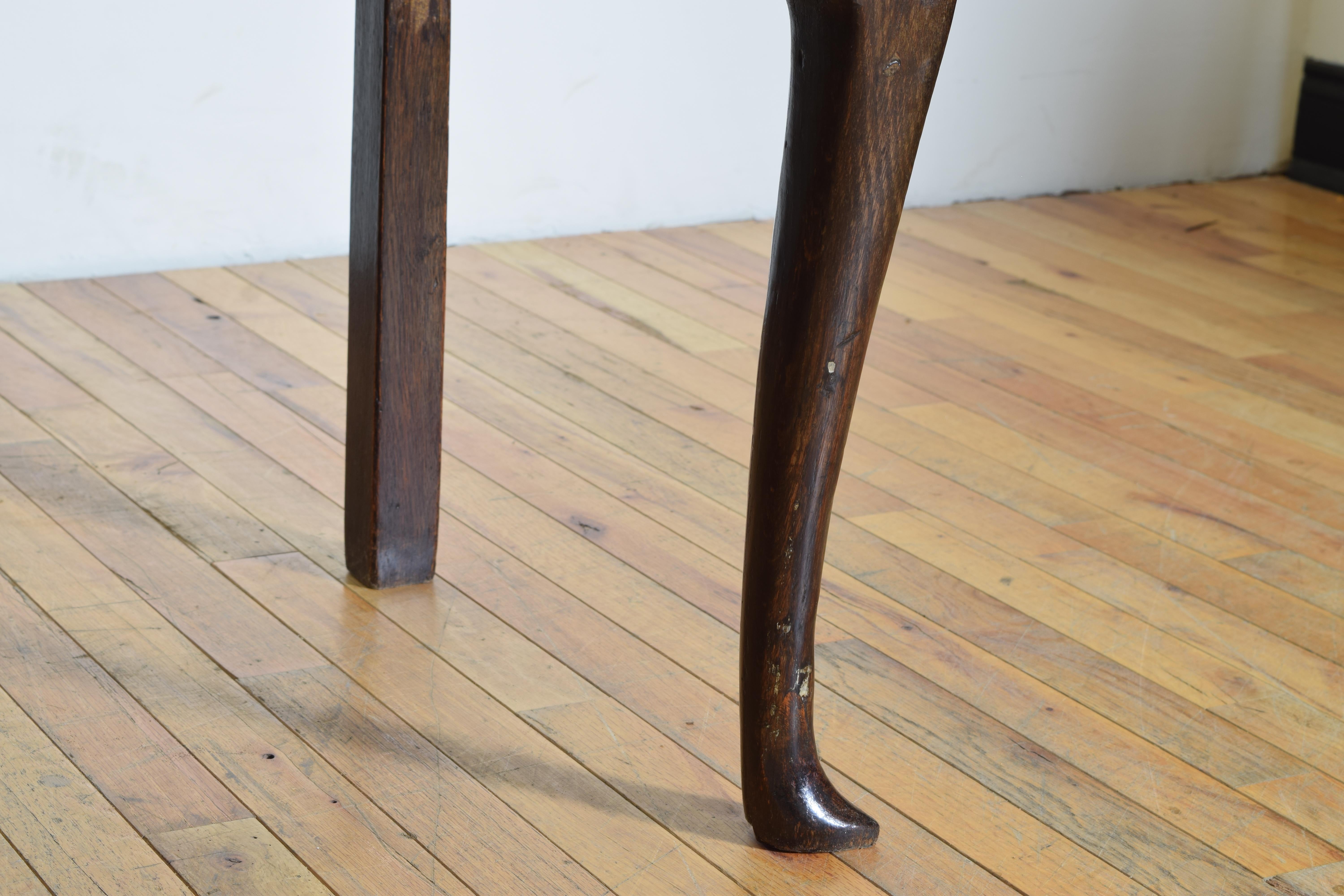 English, George III Period Figured Oak 3-Drawer Dresser Base, ca, .1760-1770 7