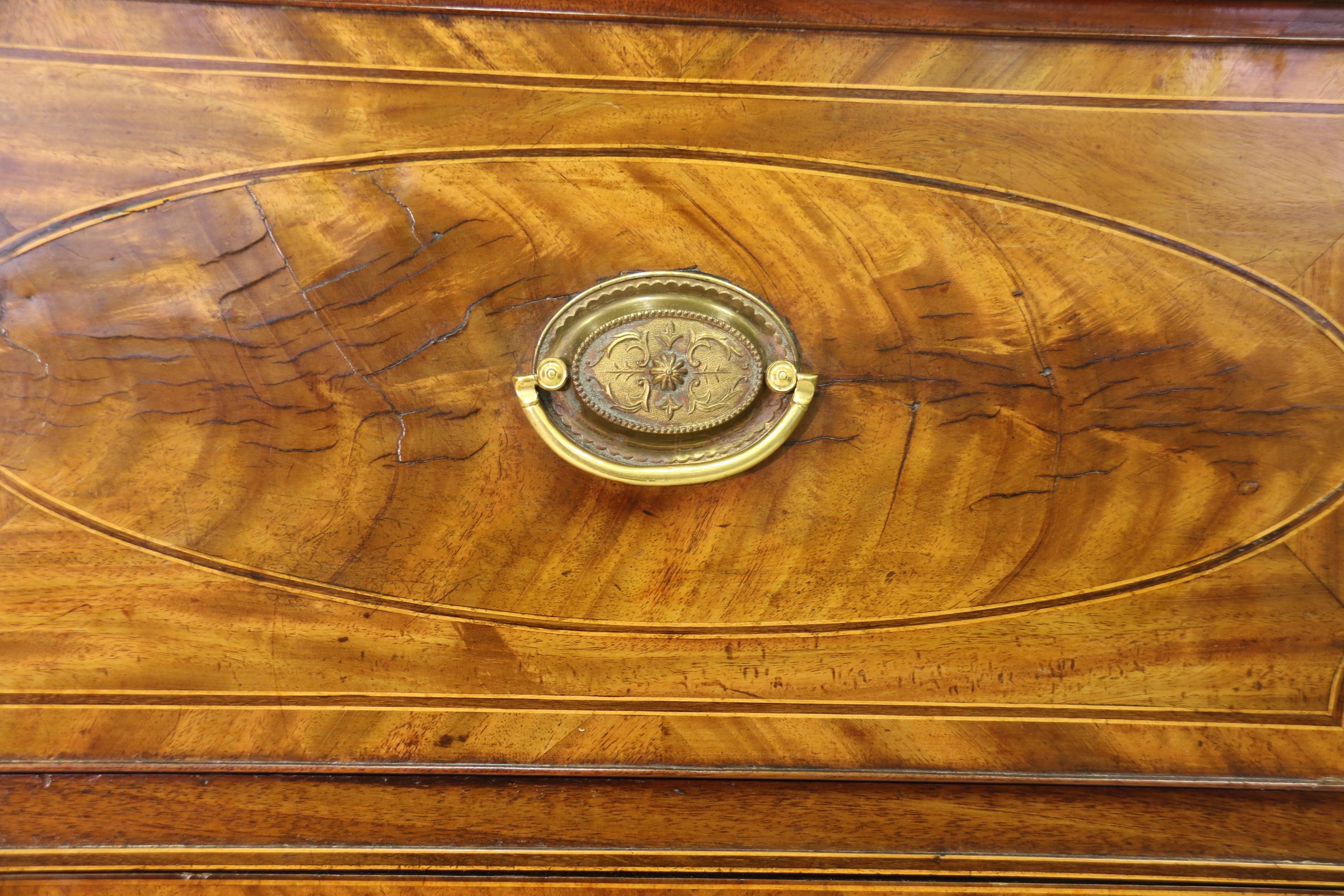 British English George III Period Flame Mahogany Secretaire Bookcase/Display Cabinet For Sale