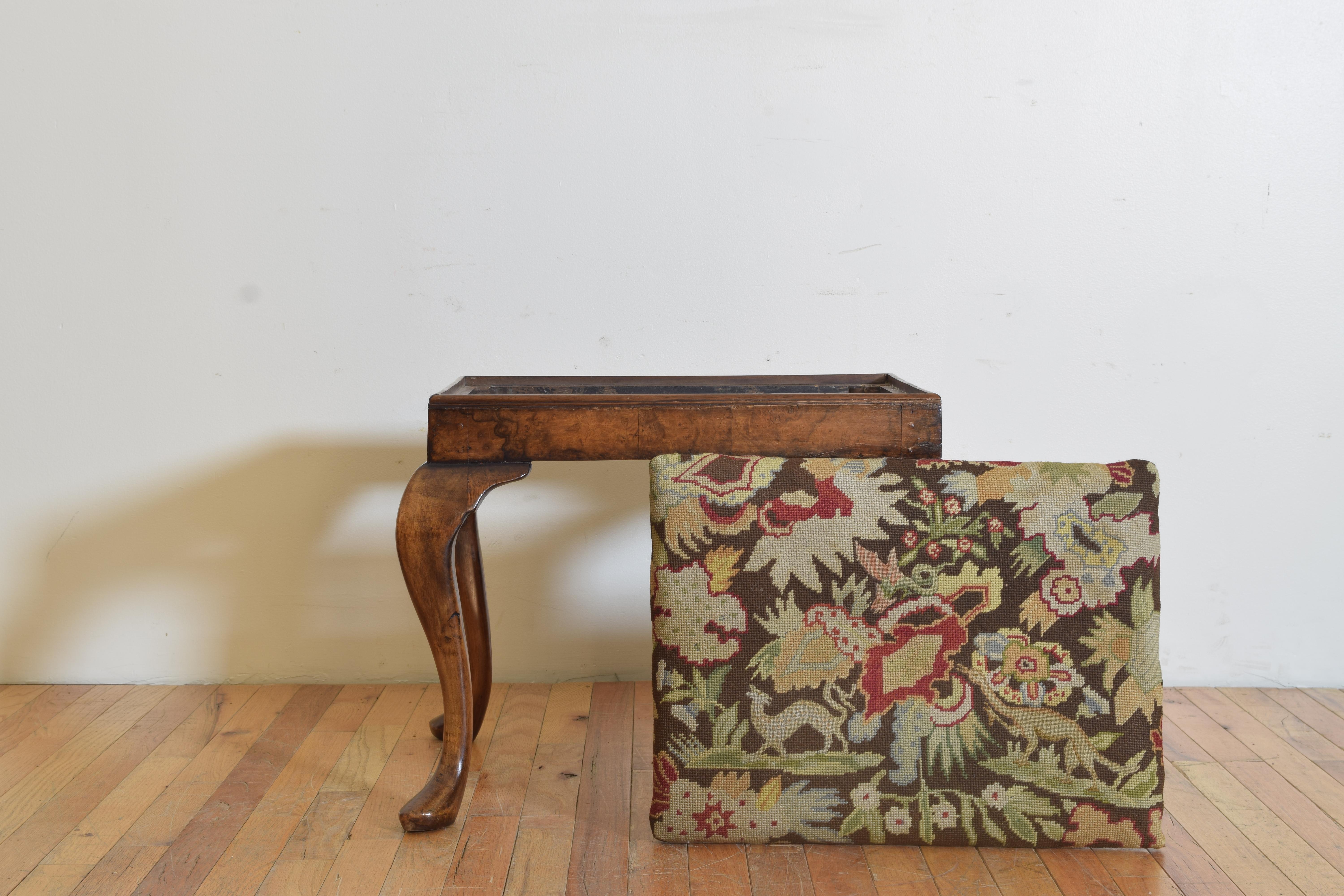 English George III Period Mahogany and Upholstered Bench, late 18th century 3