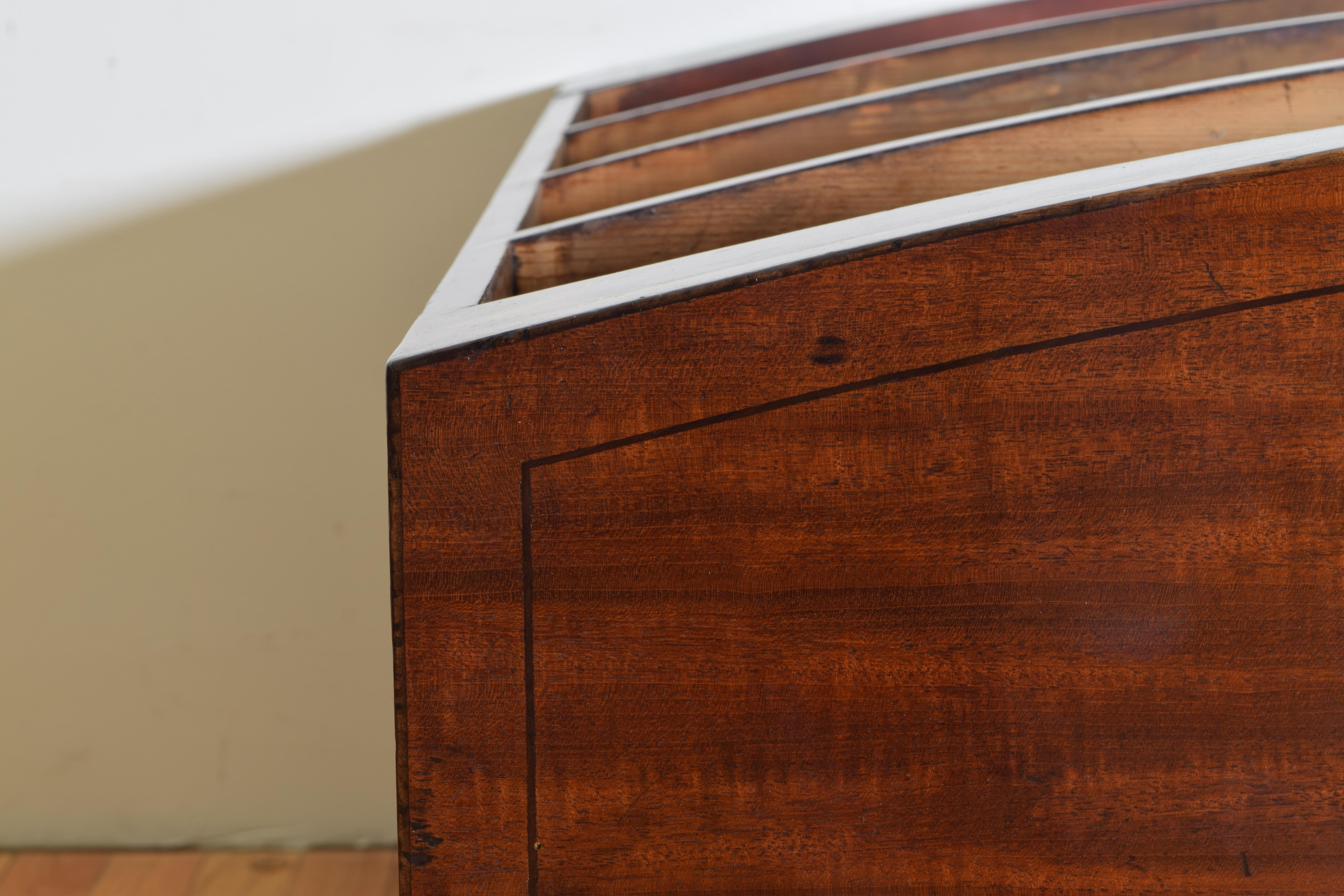 English George III Period Mahogany & Satinwood Inlaid Bowfront Chest, circa 1810 9