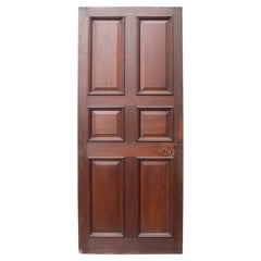 Porta interna a sei pannelli in Oak Oak di Giorgio III, inglese, bonificata