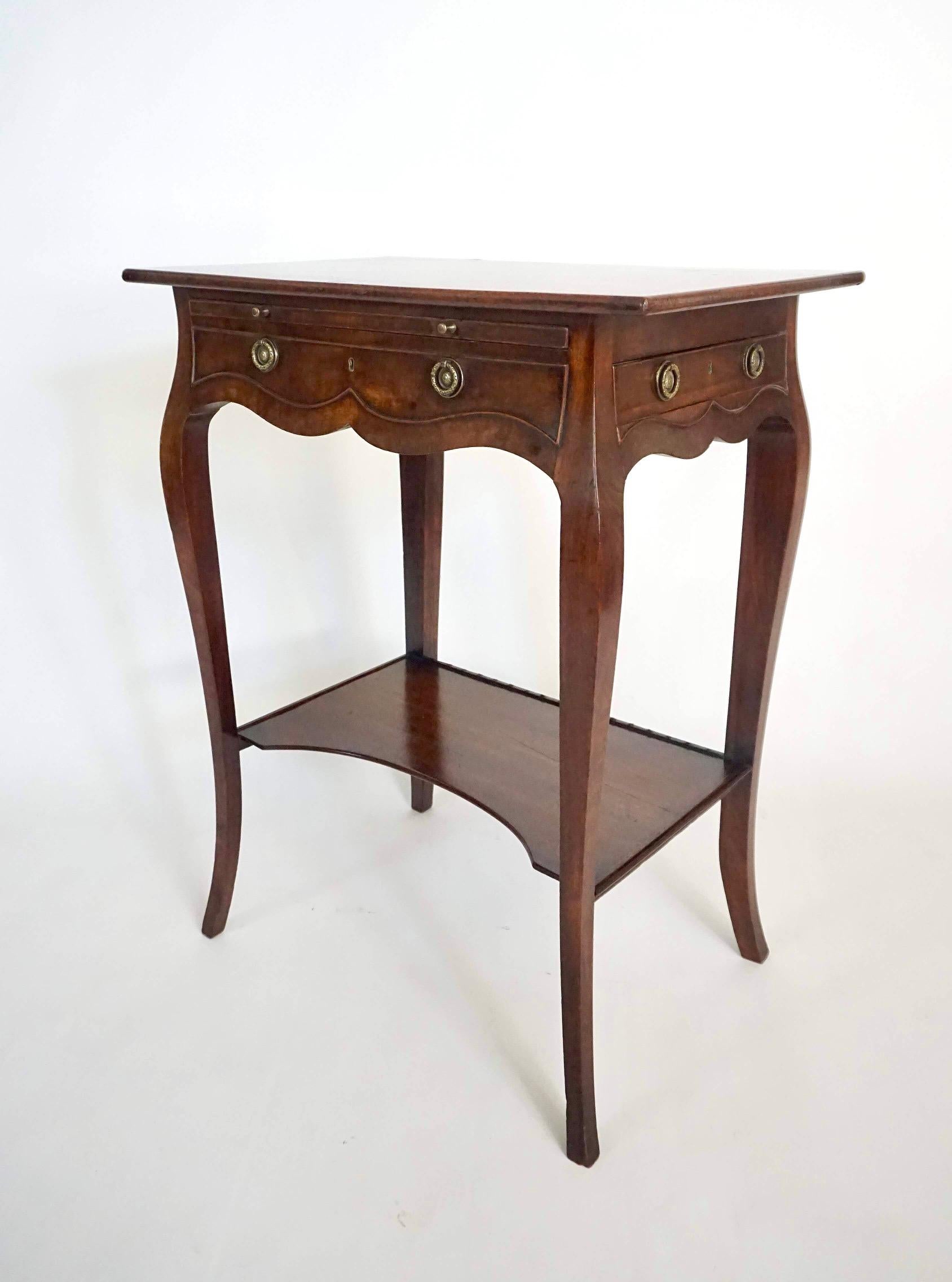 English George III Sabicu & Gonçalo Alves Work Table in the Manner of John Cobb For Sale 1