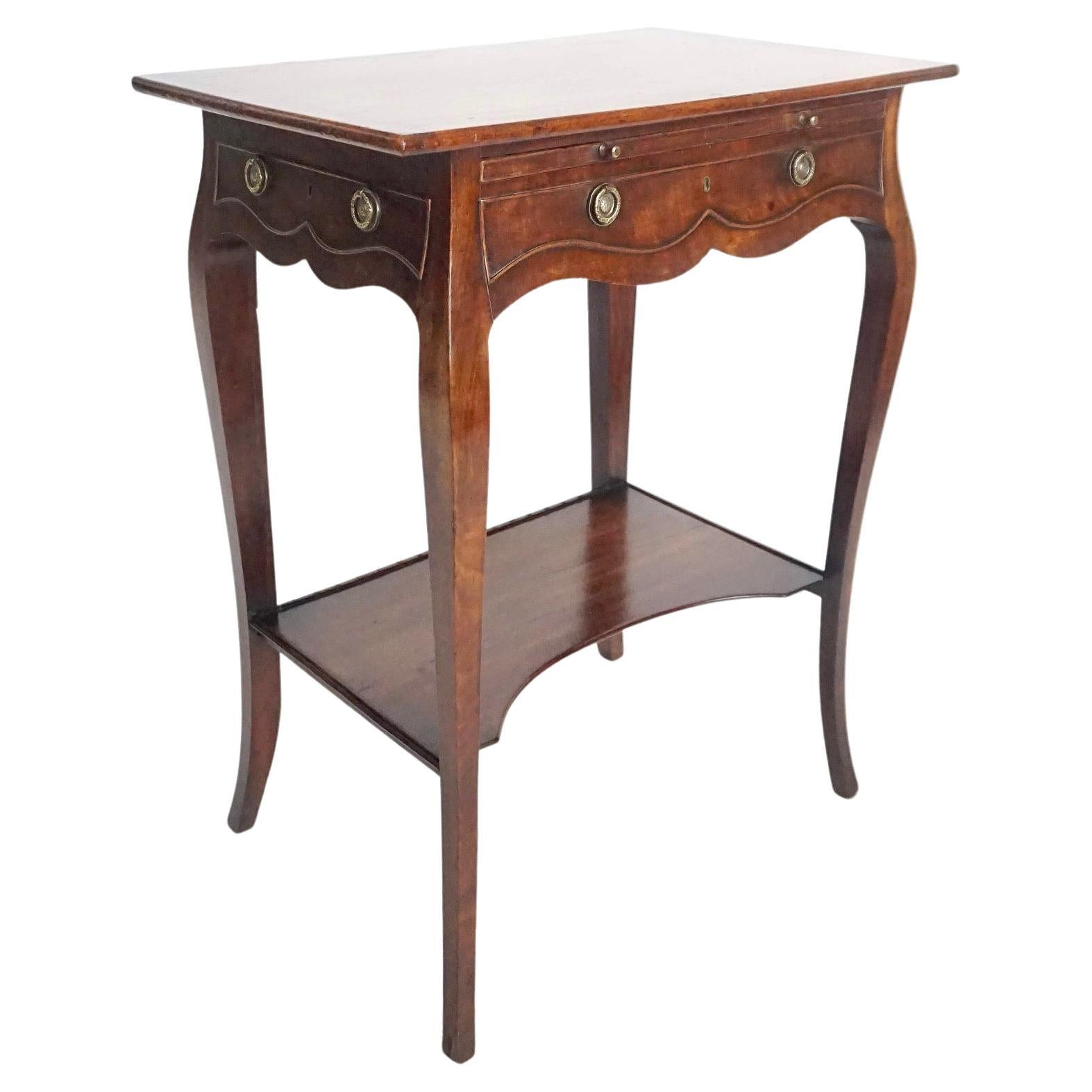 English George III Sabicu & Gonçalo Alves Work Table in the Manner of John Cobb
