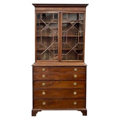 English George III Secretaire Bookcase, circa 1790